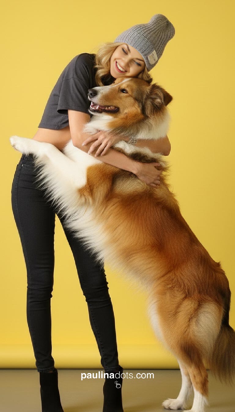 Paulina Dots y Sunny a cámara; estudio minimalista y tonos cálidos