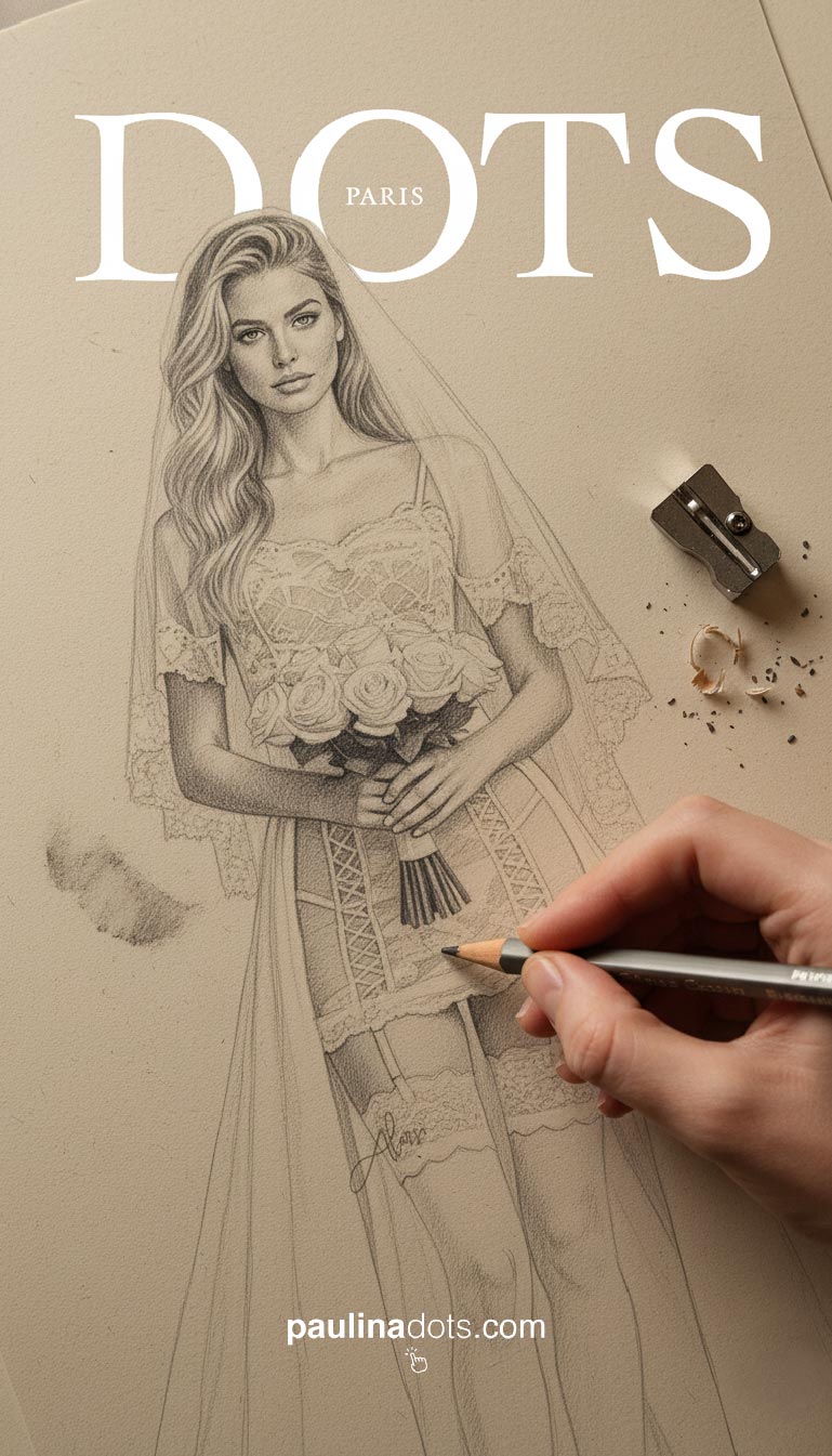 Proceso de dibujo artístico: trazo manual y construcción de proporción en estudio fine art.