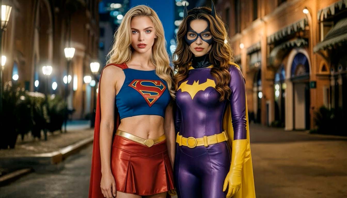 Viktoria Dots como super influencer, presencia carismática y poderosa en entorno moderno, variante social del universo Paulina Dots